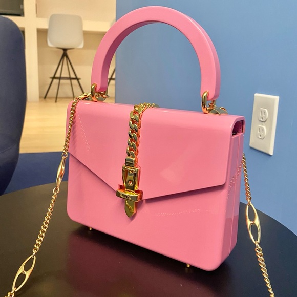 Gucci Limited Edition Sylvie 1969 Plexiglass Mini Bag w/ gold hardware and chain - Picture 14 of 16